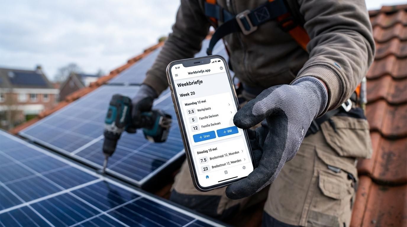 werkbon app zonnepanelen installateur